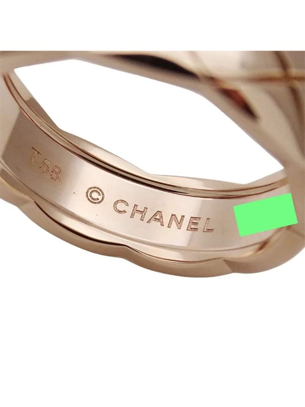 Chanel Ring Diamond Coco Crush Pink Gold 58 Polished